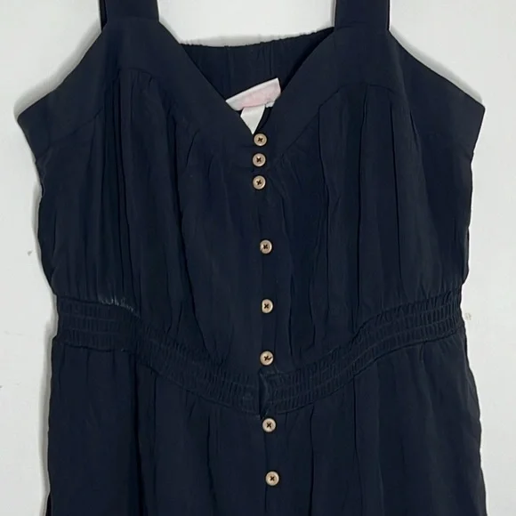 Knox Rose Sleeveless Tiered Boho Peasant Summer Dress Medium Black Knee Length - Picture 3 of 9